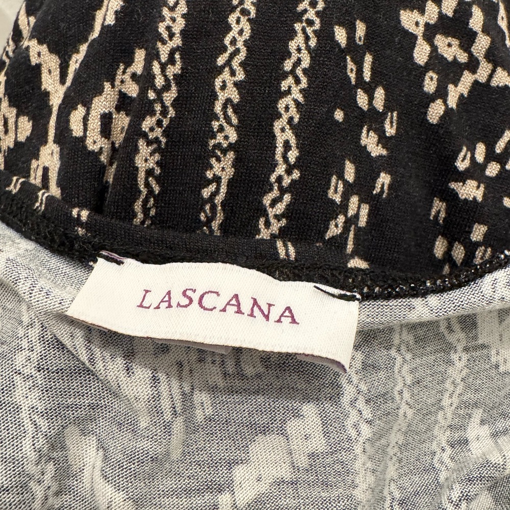 Lascana Black Tan Tribal Print Midi Dress Thin Strap Size 4 - Picture 5 of 6